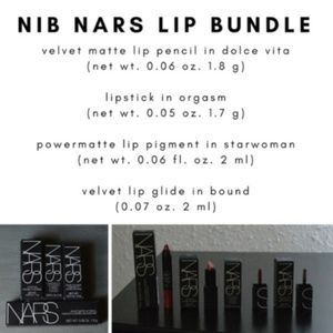 New in Boxes (NIB) NARS Four (4) Piece Lip Bundle